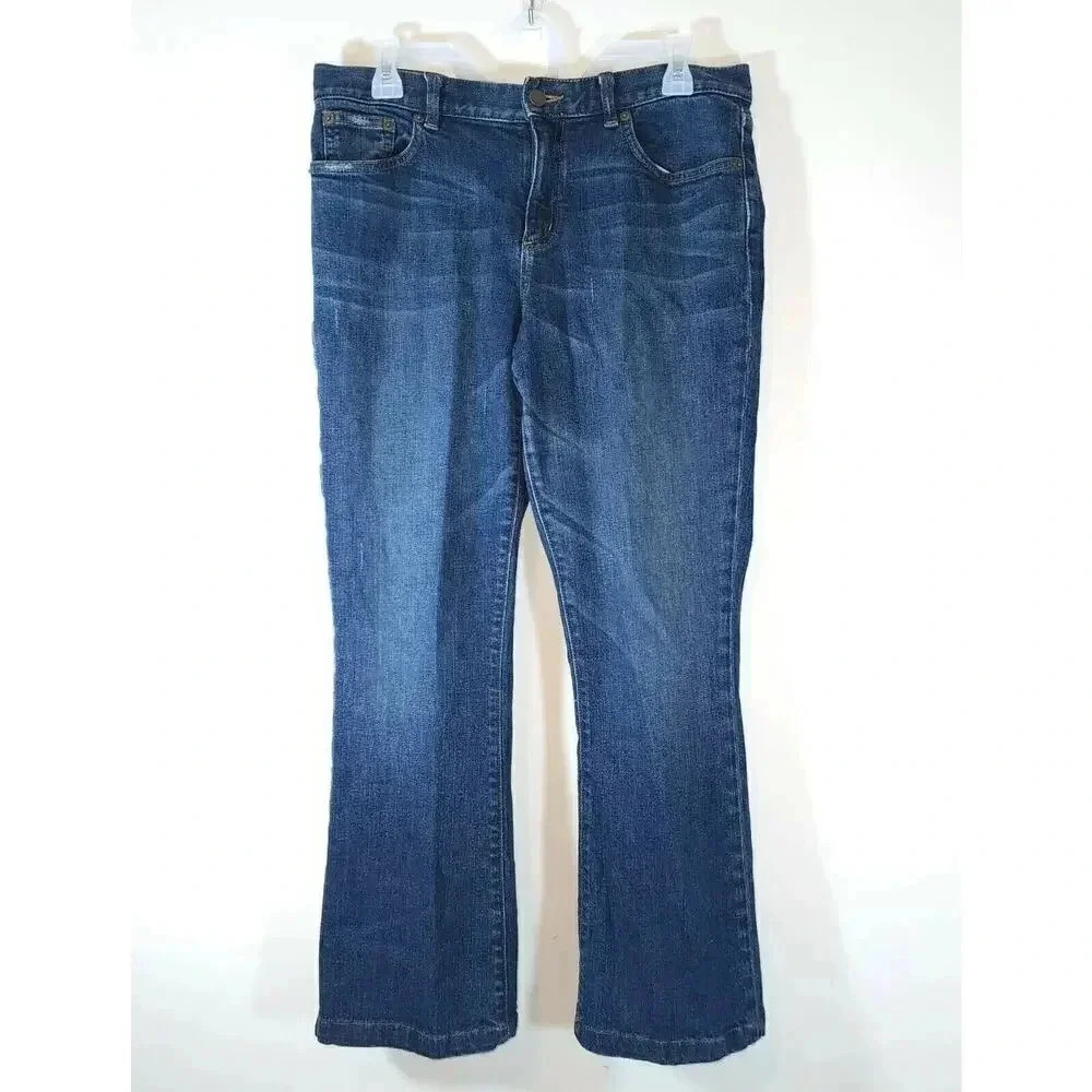 Lauren‎ Jeans Co. Womens Size 10 Ralph Lauren Blue 5-Pocket Mid Rise Dark Wash